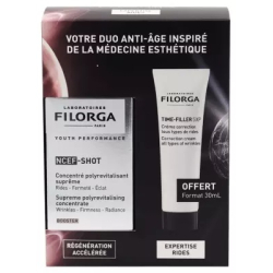 Filorga NCEF - SHOT concentré polyrevitalisant suprême 15 ml + TIME-FILLER 5XP crème correction rides 30 ml offerte