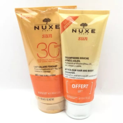 Nuxe Sun lait solaire fondant visage et corps SPF30 150 ml + shampoing douche après-soleil 100 ml offert