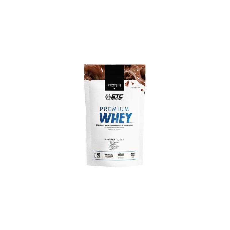 Stc nutrition premium whey chocolat complément alimentaire 750g Stc nutrition premium whey chocolat complément alimentaire 750g