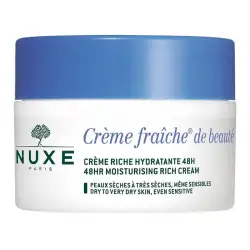 Nuxe Crème Fraîche De Beauté Crème Riche Hydratante 48h Peaux Sèches A Très Sèches 50ml