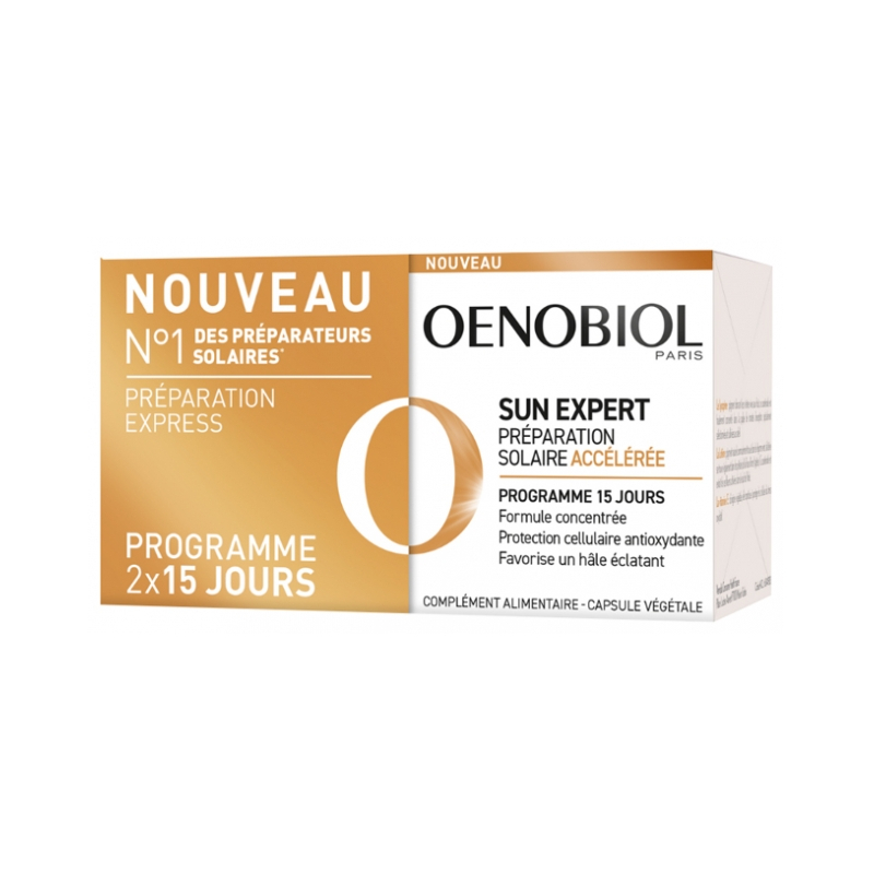 Oenobiol Sun Expert Préparateur Solaire Accélérée Lot de 2 x 15 Capsules Oenobiol Sun Expert Préparateur Solaire Accélérée Lot de 2 x 15 Capsules