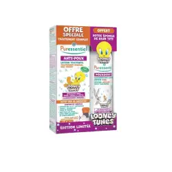 Puressentiel Anti Poux Coffret Edition Limitée Looney Tunes - Lotion Traitante 100ml & Shampoing 200ml