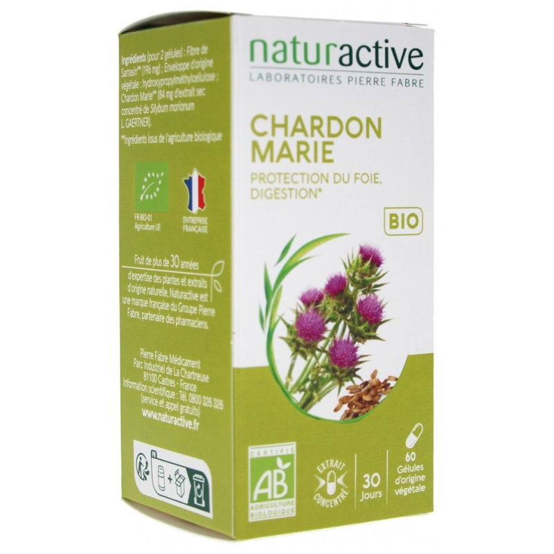 Naturactive Chardon Marie Bio 60 Gélules Naturactive Chardon Marie Bio 60 Gélules