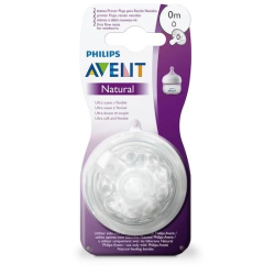 Philips Avent 2 Tétines Natural Débit 0