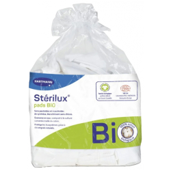 Hartmann Stérilux Soin 160 Rectangles de Coton Bio 7,5 x 9,5 cm