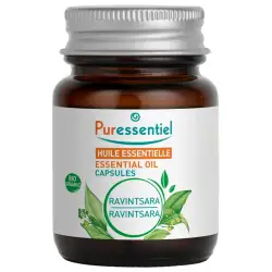 Puressentiel Huile Essentielle Ravintsara (Cannamomum camphora ct cinéole) Bio 60 Capsules