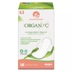 Organyc serviettes Douceur maternité Extra Coton bio - 14 serviettes