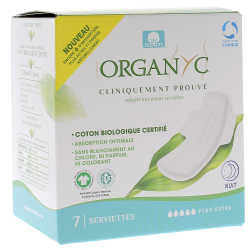 Organyc Coton Bio Serviettes X 10 Ailettes Flux Abondant