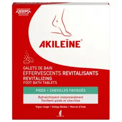 Akileïne Galets de Bain Effervescents Revitalisants 6 Galets