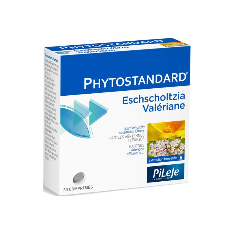 Pileje phytostandard eschscholtzia et valériane 30 comprimés PILEJE - Stress & Sommeil Pileje phytostandard eschscholtzia et valériane 30 comprimés PILEJE - Stress & Sommeil