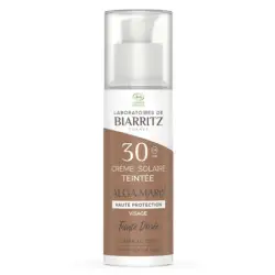 Laboratoires de Biarritz Soins Solaires Crème Visage SPF30 Bio Dorée 50ml