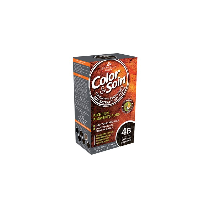 3 Chênes Color&Soin châtain brownie coloration permanente 4B 3 Chênes Color&Soin châtain brownie coloration permanente 4B
