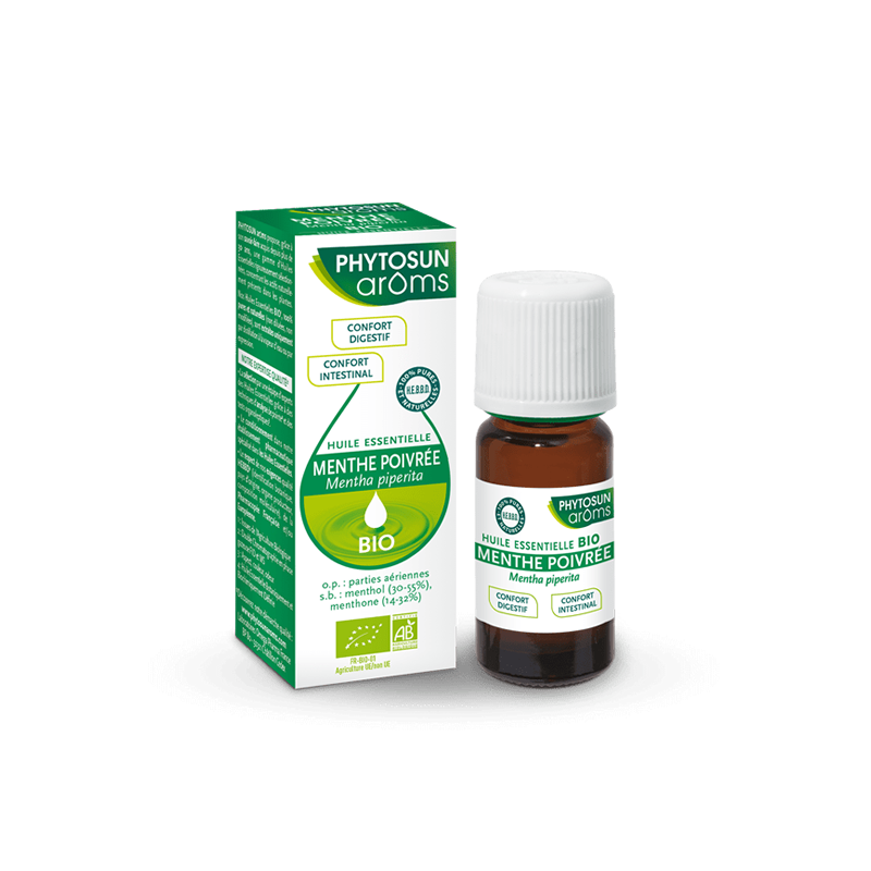 Phytosun aroms huiles essentielles menthe poivrée bio 10ml Phytosun aroms huiles essentielles menthe poivrée bio 10ml
