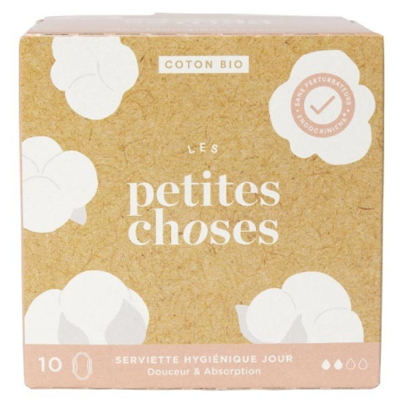Les Petites Choses Serviettes Hygiéniques Jour Coton Bio 10 unités