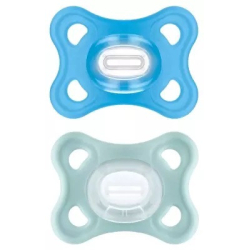 MAM Comfort 2 Sucettes Silicone bleu/vert 2-6 Mois